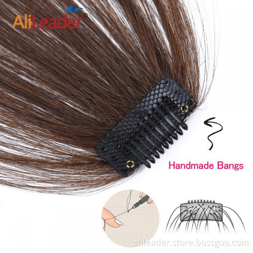 Handmade Real Hair Air Bangs 100% Human Hair